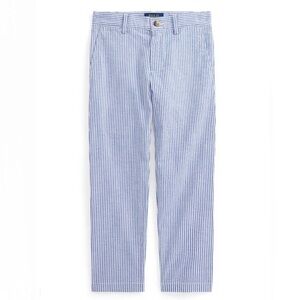 NWOT Ralph Lauren Girls Seersucker Pinstripe Crop Trouser Slack Pants Size 10